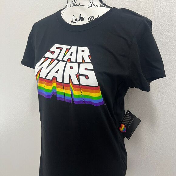Star Wars Rainbow Collection Disney Pride T-Shirt (XL) Title Logo NWT - Picture 3 of 5